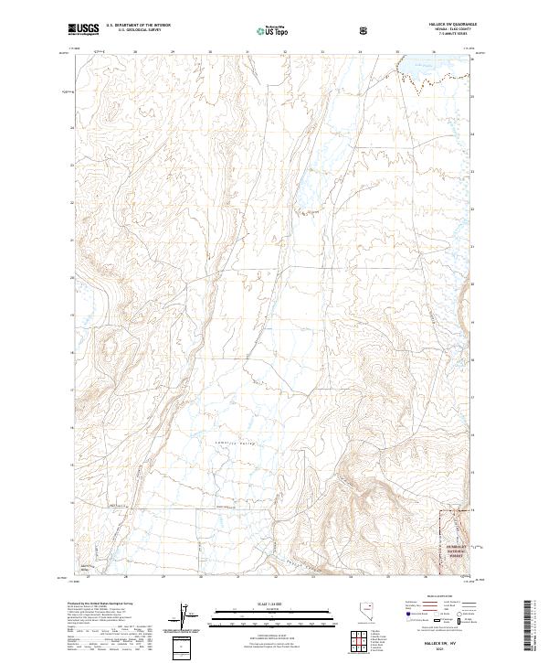 Halleck SW topographic map thumbnail