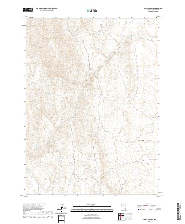 Hanks Creek NE topographic map thumbnail