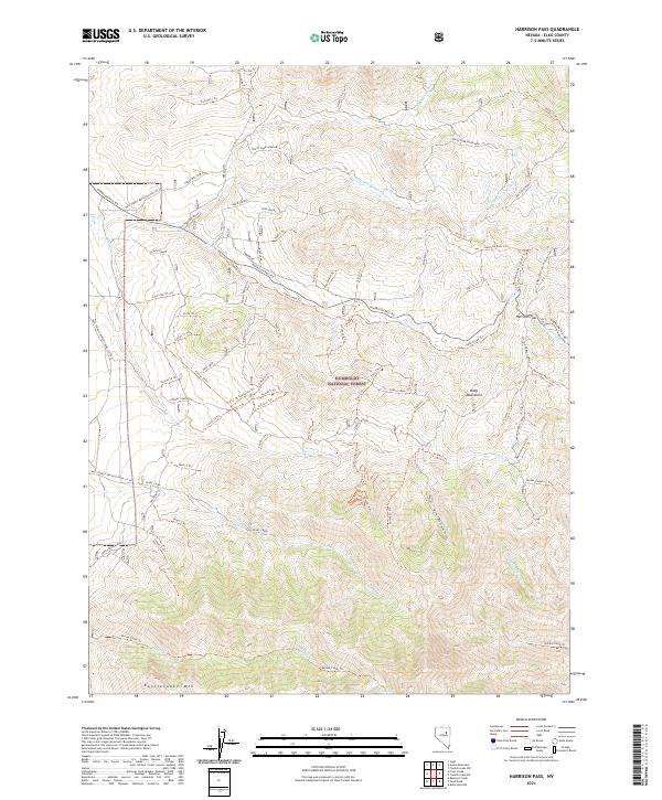 Harrison Pass 2021 topographic map thumbnail