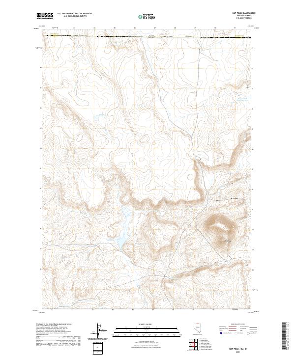 Hat Peak 2021 topographic map thumbnail