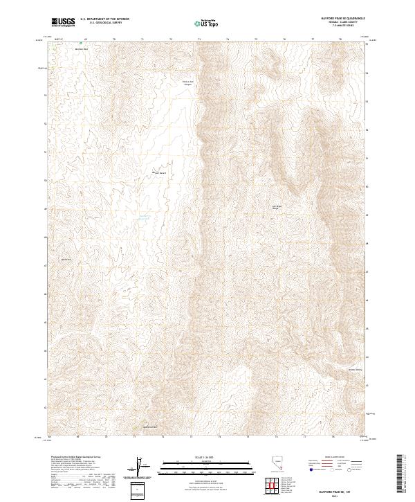 Hayford Peak SE topographic map thumbnail