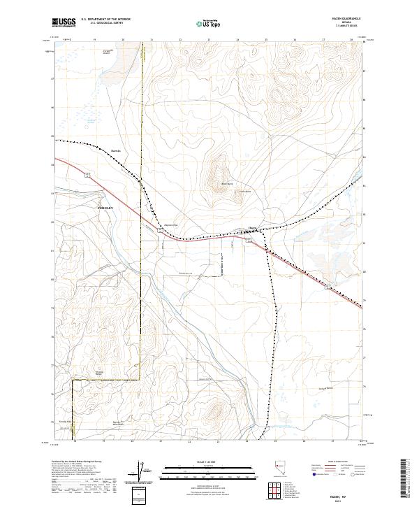 Hazen 2021 topographic map thumbnail
