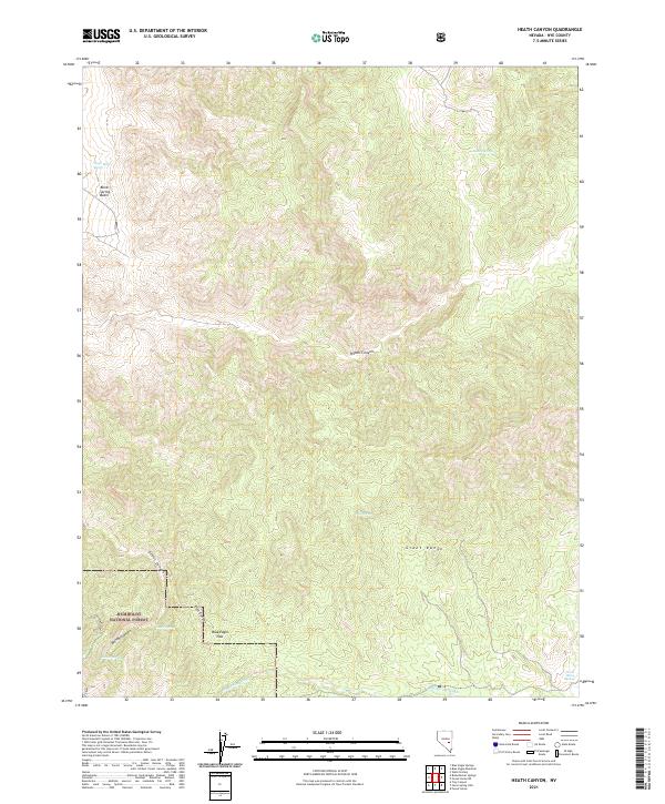 Heath Canyon topographic map thumbnail