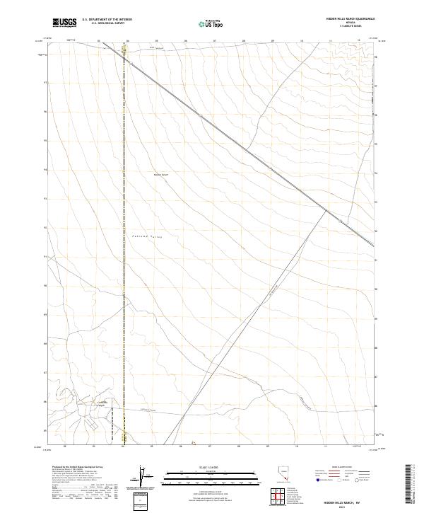 Hidden Hills Ranch 2021 topographic map thumbnail
