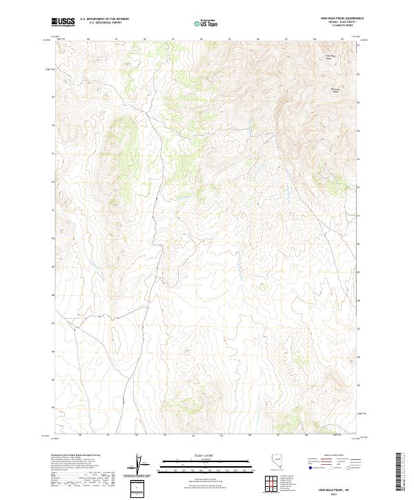 High Bald Peaks topographic map thumbnail