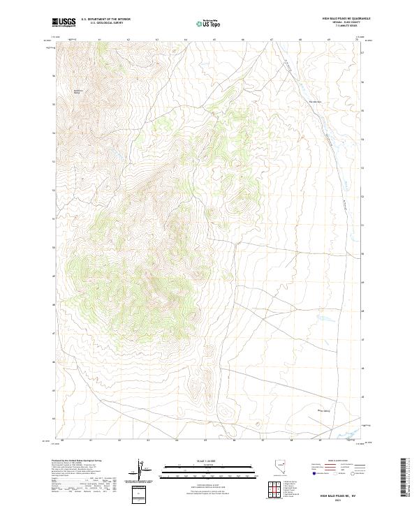 High Bald Peaks NE topographic map thumbnail