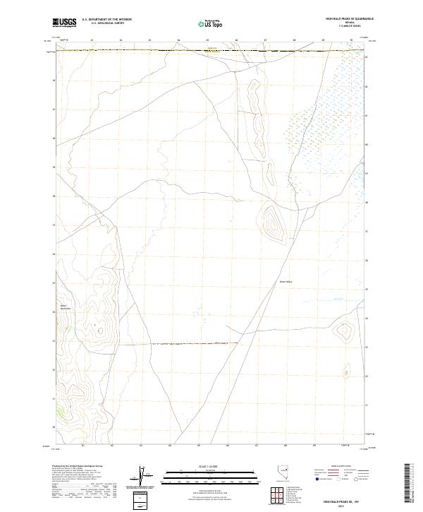 High Bald Peaks SE topographic map thumbnail