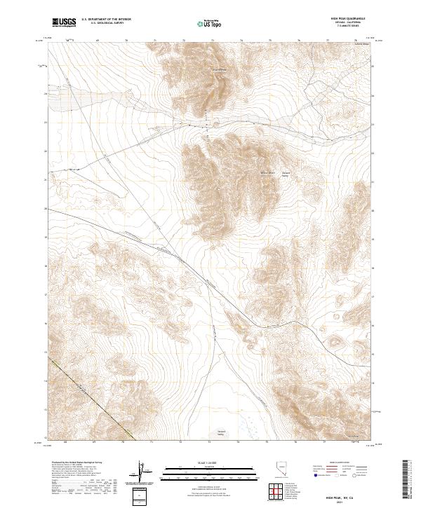 High Peak 2021 topographic map thumbnail