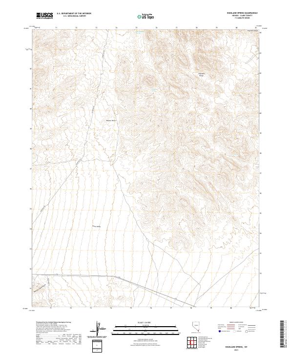 Highland Spring 2021 topographic map thumbnail