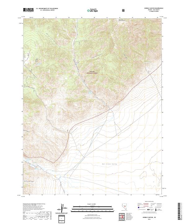 Hobble Canyon 2021 topographic map thumbnail