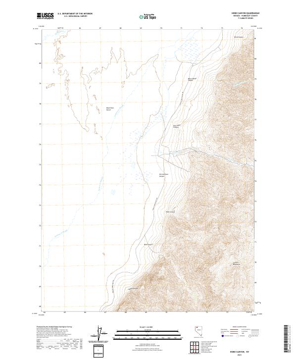 Hobo Canyon 2021 topographic map thumbnail