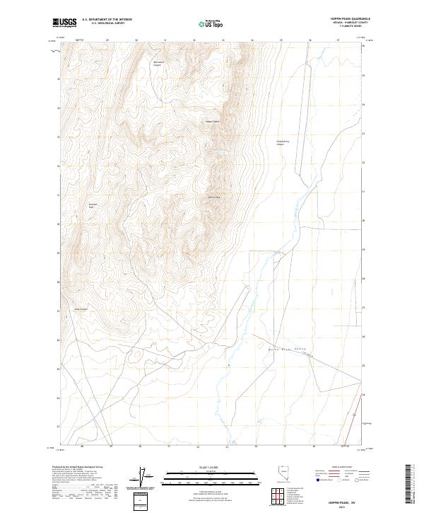 Hoppin Peaks 2021 topographic map thumbnail