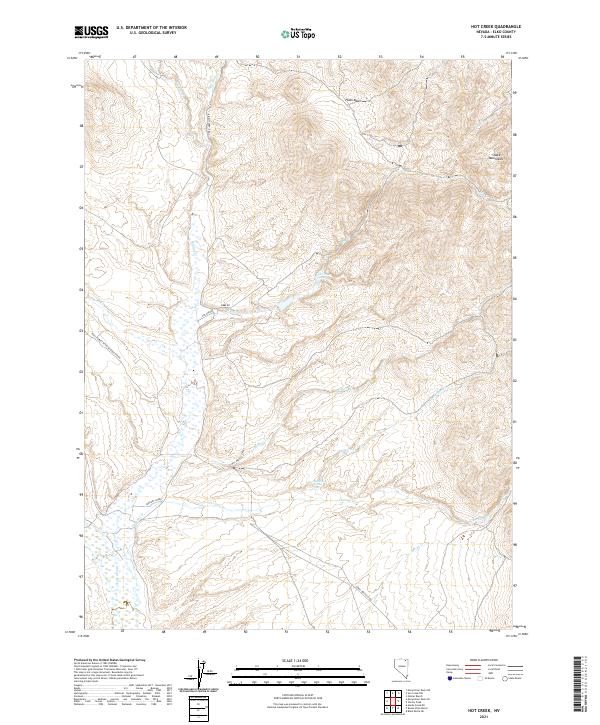 Hot Creek 2021 topographic map thumbnail