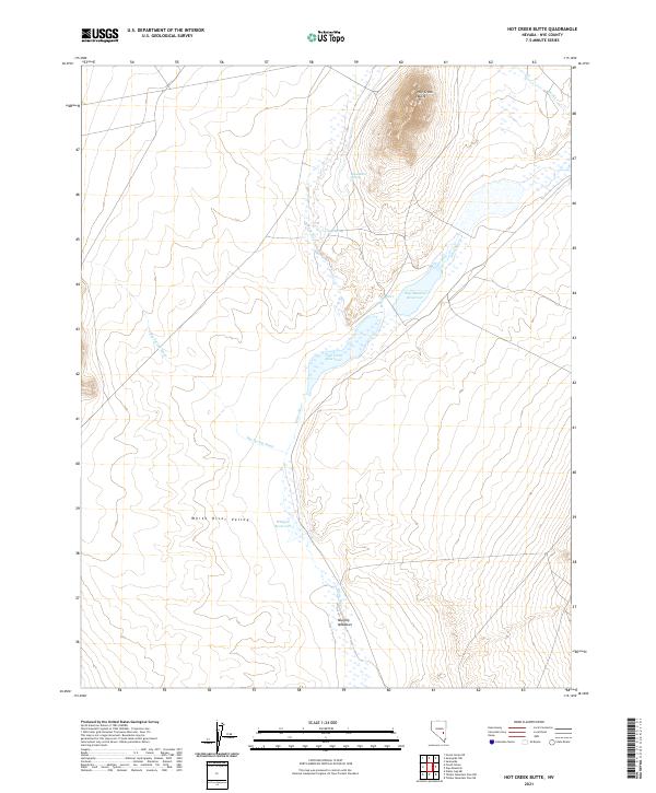 Hot Creek Butte topographic map thumbnail