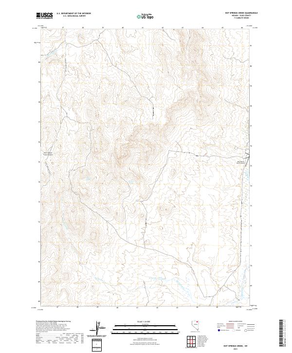 Hot Springs Creek topographic map thumbnail