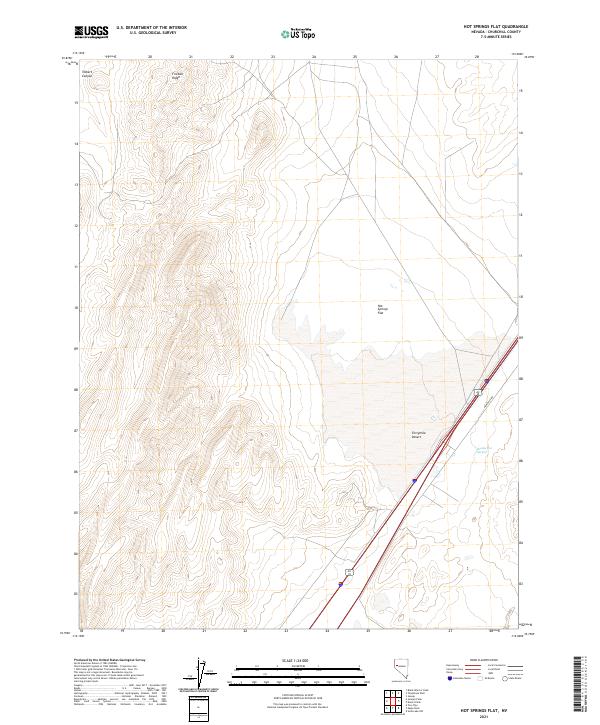 Hot Springs Flat 2021 topographic map thumbnail