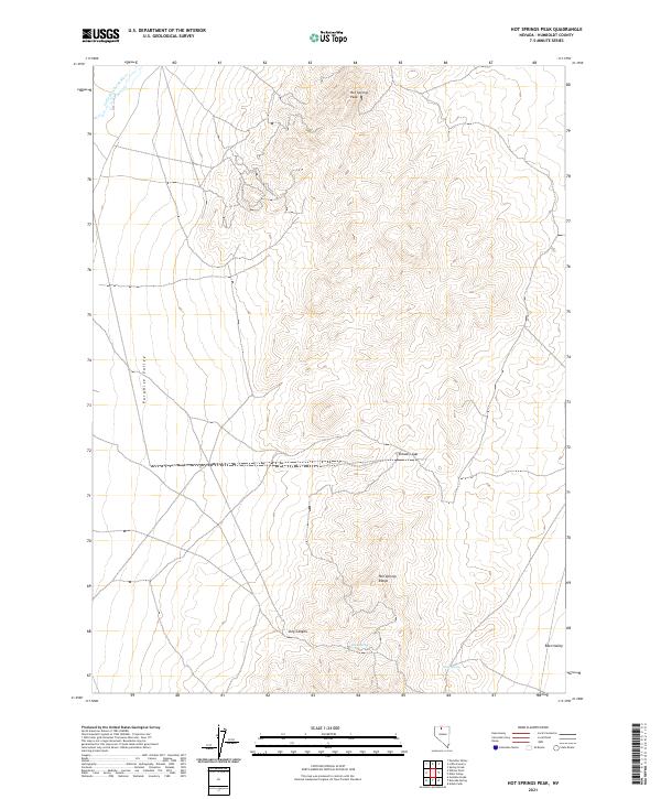 Hot Springs Peak topographic map thumbnail