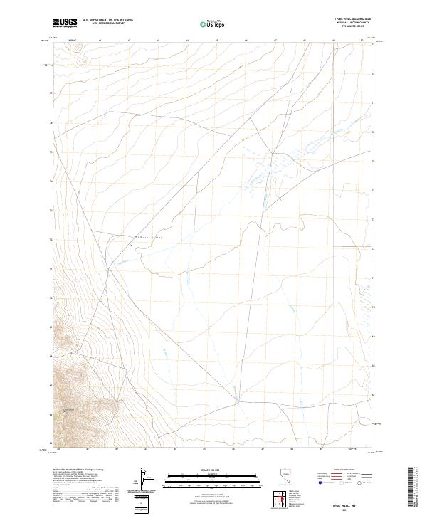 Hyde Well topographic map thumbnail