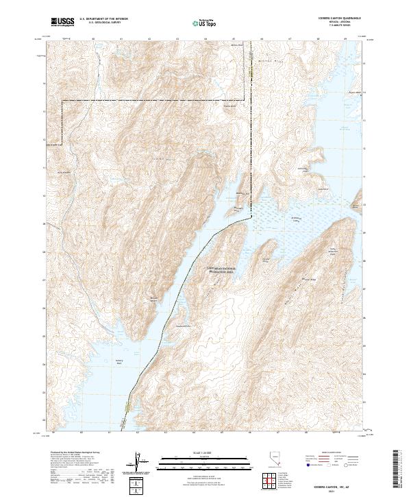 Iceberg Canyon topographic map thumbnail