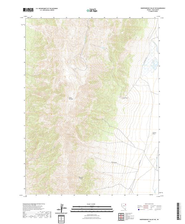 Independence Valley NE 2021 topographic map thumbnail