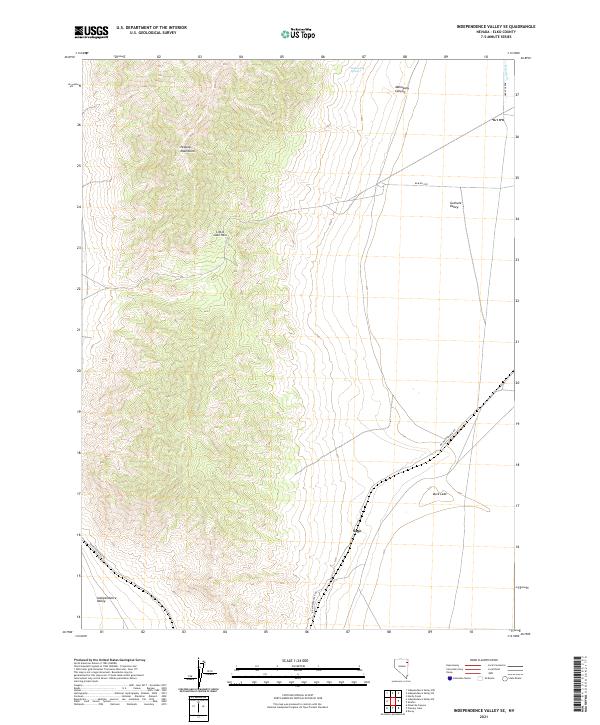 Independence Valley SE 2021 topographic map thumbnail