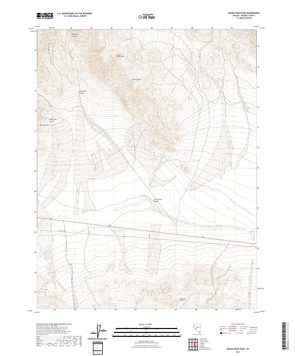 Indian Head Peak 2021 topographic map thumbnail