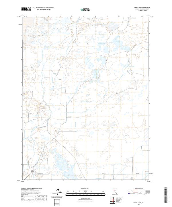 Indian Lakes topographic map thumbnail