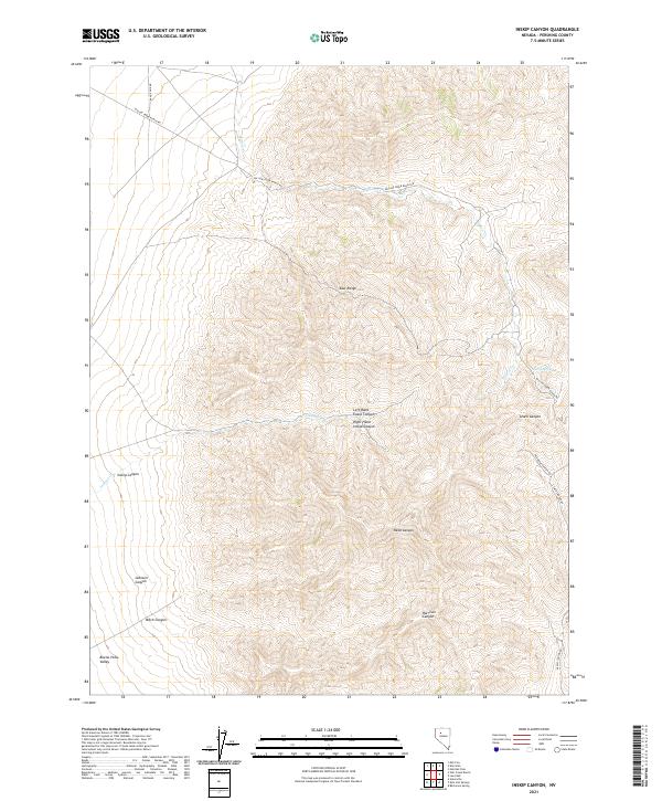 Inskip Canyon topographic map thumbnail