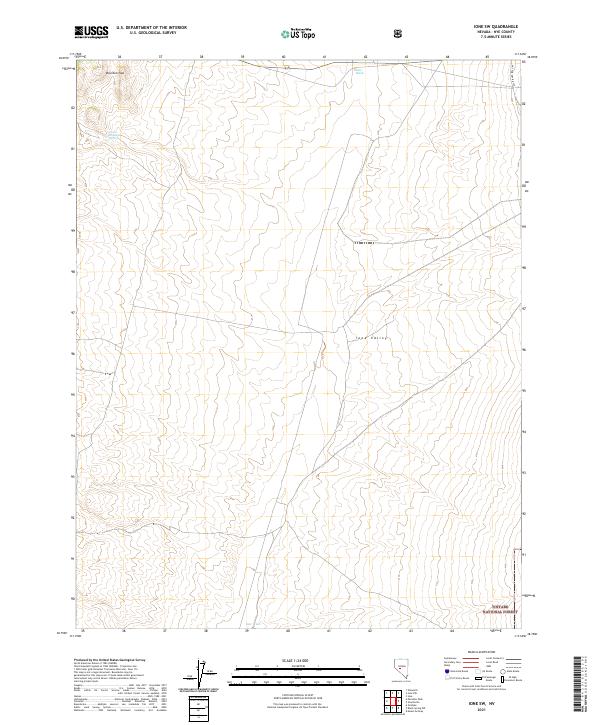 Ione SW 2021 topographic map thumbnail