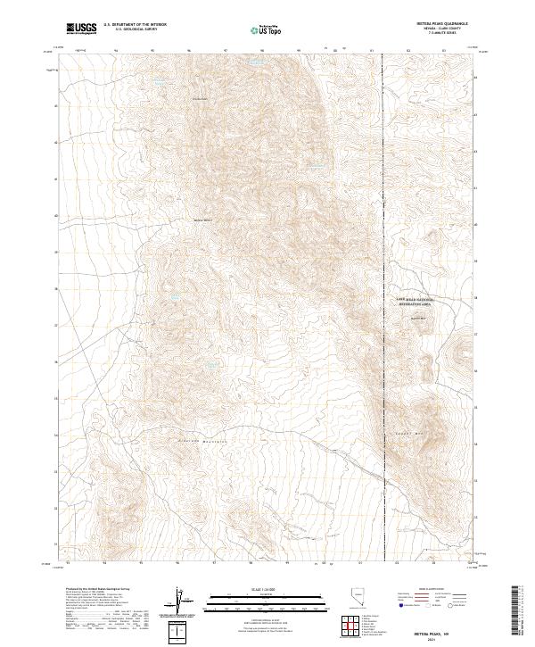 Ireteba Peaks 2021 topographic map thumbnail