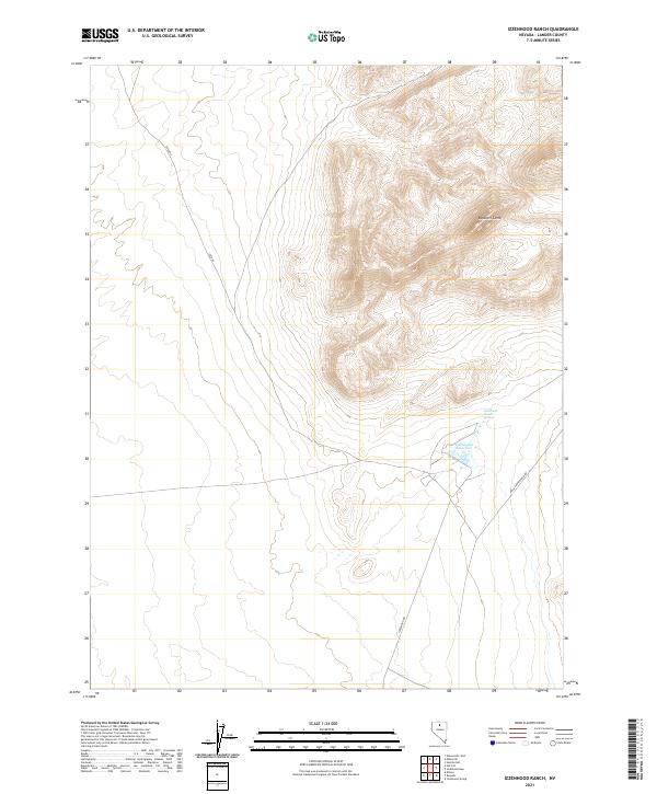 Izzenhood Ranch topographic map thumbnail