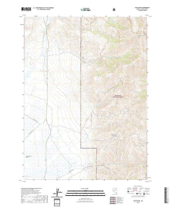 Jacks Peak 2021 topographic map thumbnail