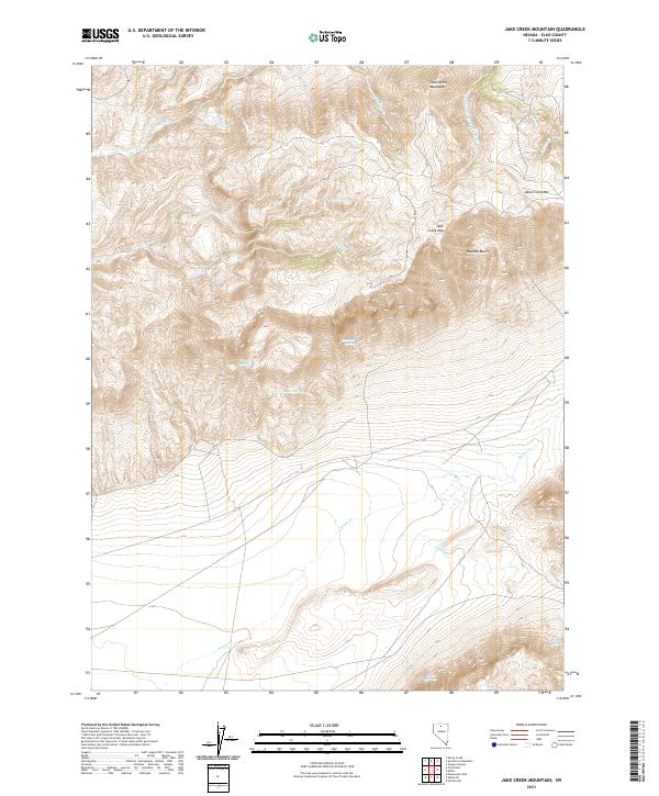 Jake Creek Mountain topographic map thumbnail