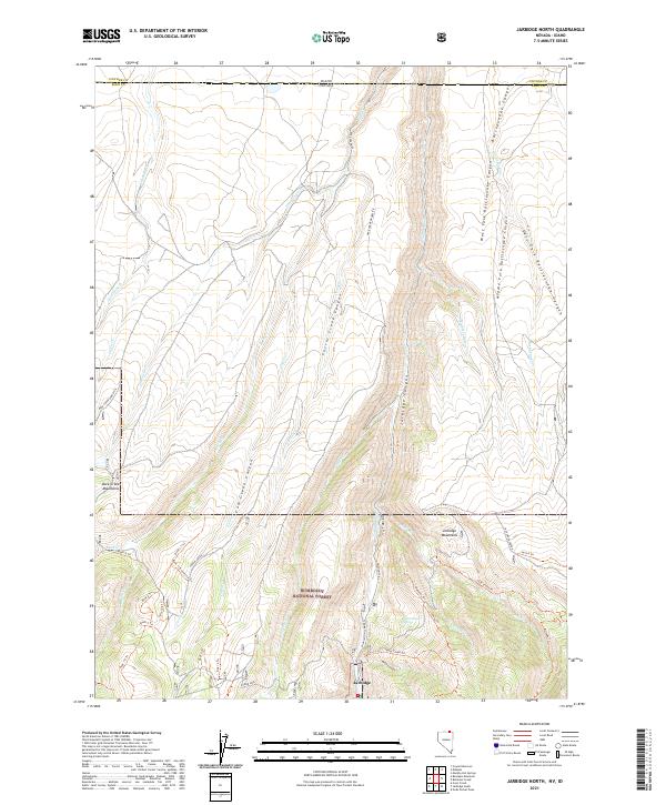 Jarbidge North 2021 topographic map thumbnail