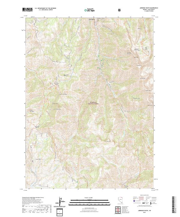 Jarbidge South 2021 topographic map thumbnail
