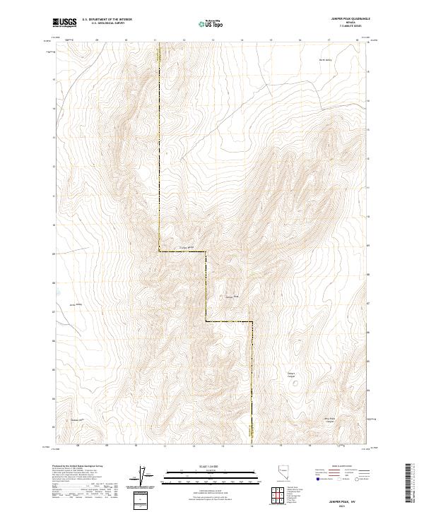 Juniper Peak 2021 topographic map thumbnail