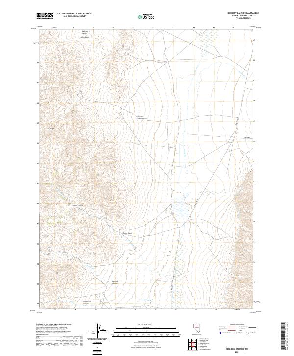 Kennedy Canyon 2021 topographic map thumbnail