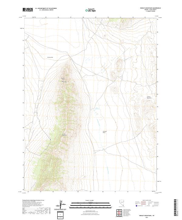 Kinsley Mountains 2021 topographic map thumbnail