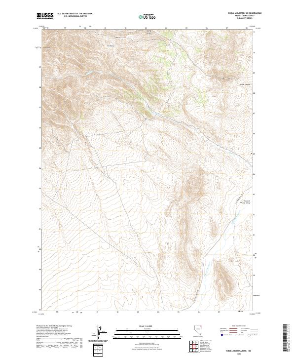 Knoll Mountain SE 2021 topographic map thumbnail