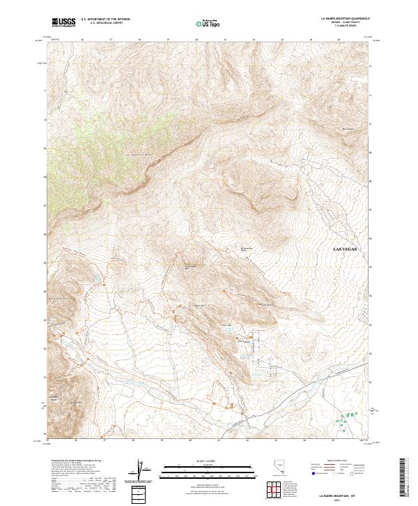 La Madre Mountain 2021 topographic map thumbnail