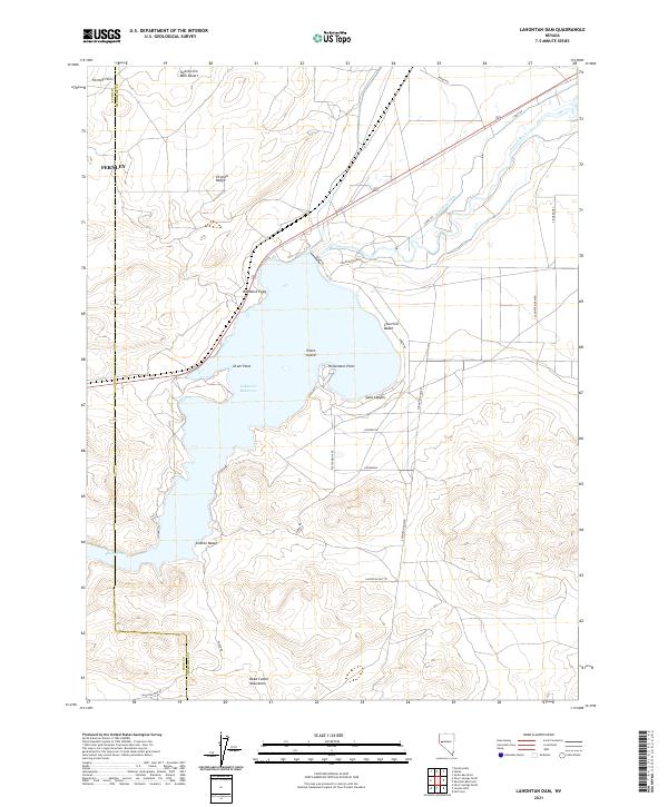Lahontan Dam topographic map thumbnail
