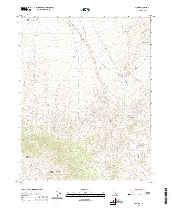 Lida Wash 2021 topographic map thumbnail