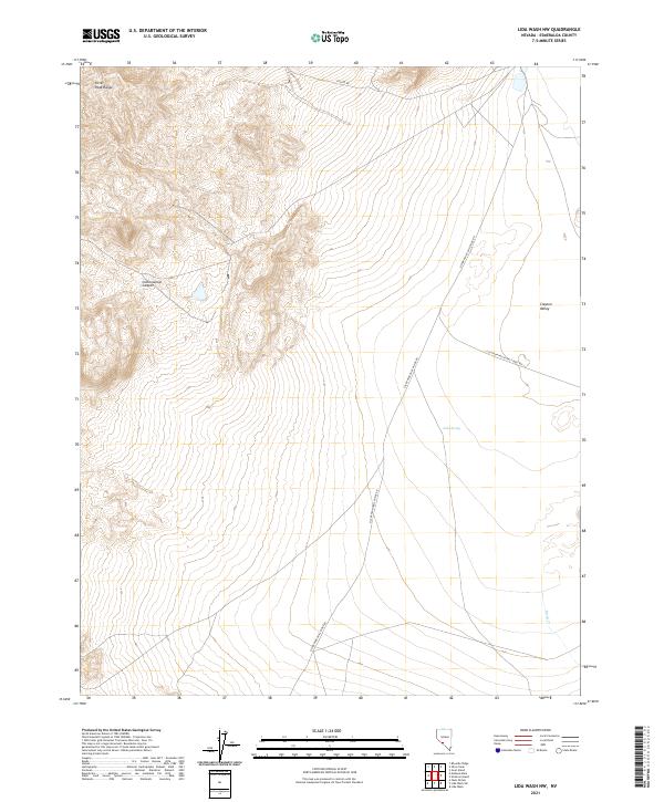 Lida Wash NW 2021 topographic map thumbnail