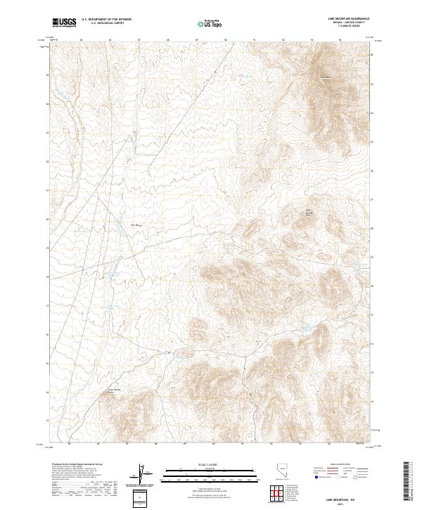 Lime Mountain 2021 topographic map thumbnail