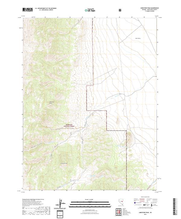 Limestone Peak 2021 topographic map thumbnail