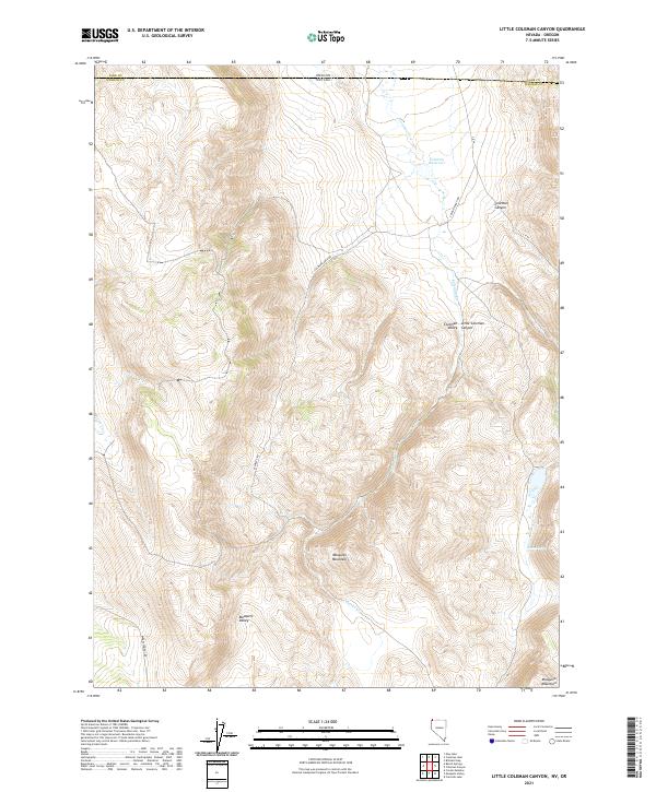 Little Coleman Canyon topographic map thumbnail