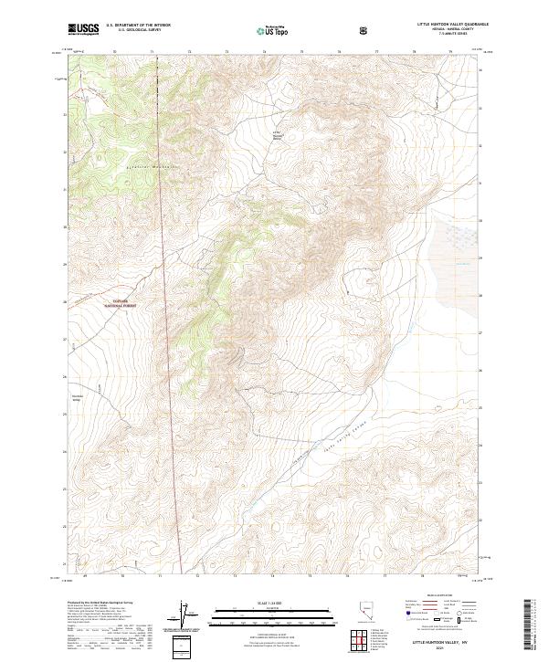 Little Huntoon Valley topographic map thumbnail