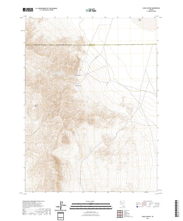 Long Canyon 2021 topographic map thumbnail
