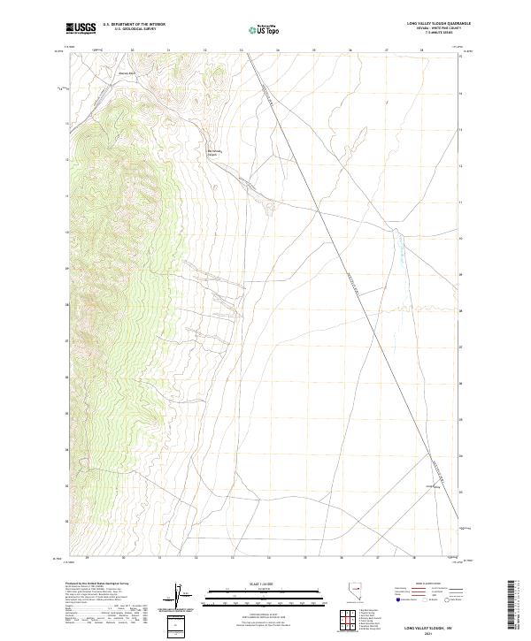 Long Valley Slough topographic map thumbnail