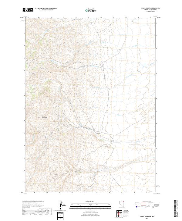 Loomis Mountain 2021 topographic map thumbnail